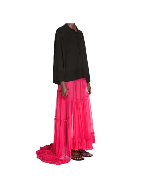 Dries Van Noten talis3700 Maglione polo in lana merino nero DRIES VAN NOTEN | 261-011209-3700900 BLACK